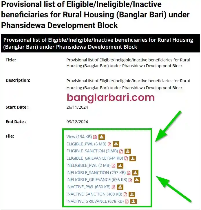Darjeeling Banglar Bari List Announcements 2025