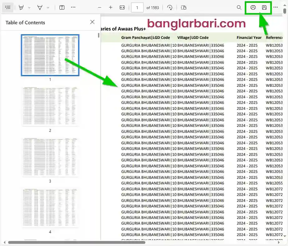 South 24 Parganas Banglar Bari List 2025 PDF Download